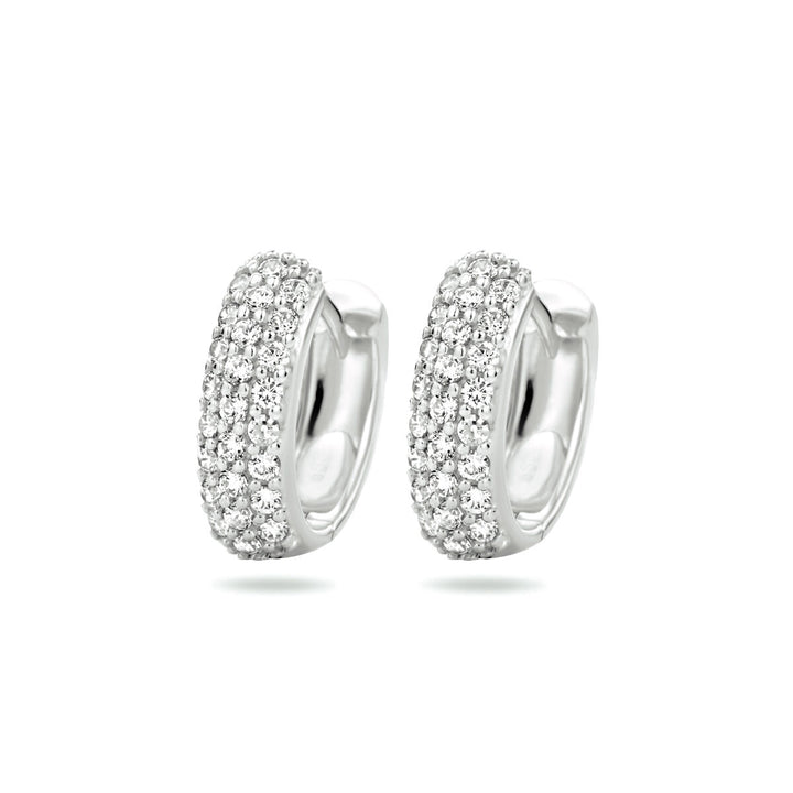 drop earrings zirconia 14K white gold