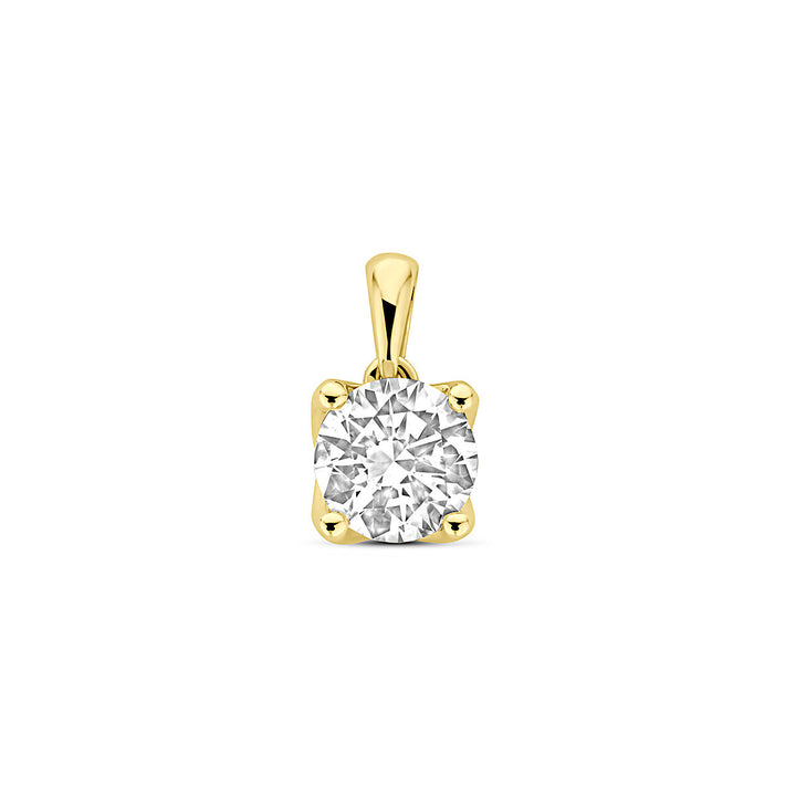 hanger lab grown diamant 1.00ct h si 11 mm 14K geelgoud