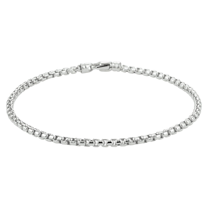 Gold bracelet ladies Venetian sphere 14K white gold