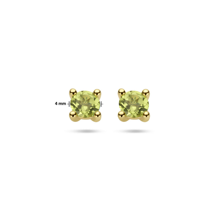 Ohrstecker Peridot 14K Gelbgold