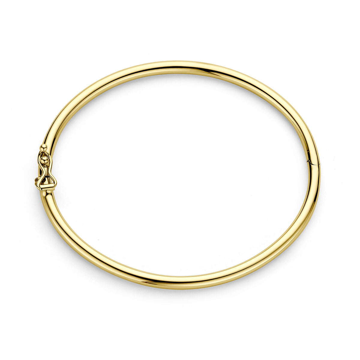 bangle hinge round tube 14K yellow gold