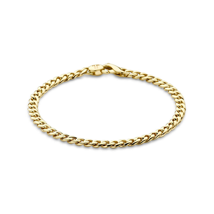armband gourmette 4,5 mm 19 cm 14K geelgoud