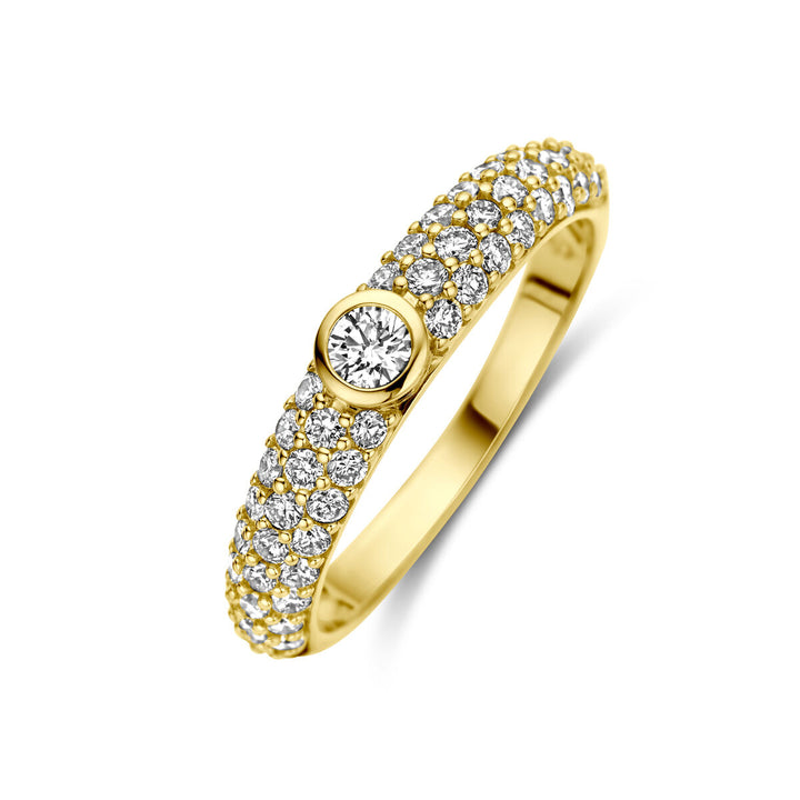 ring diamant  0.66ct h si 14K geelgoud