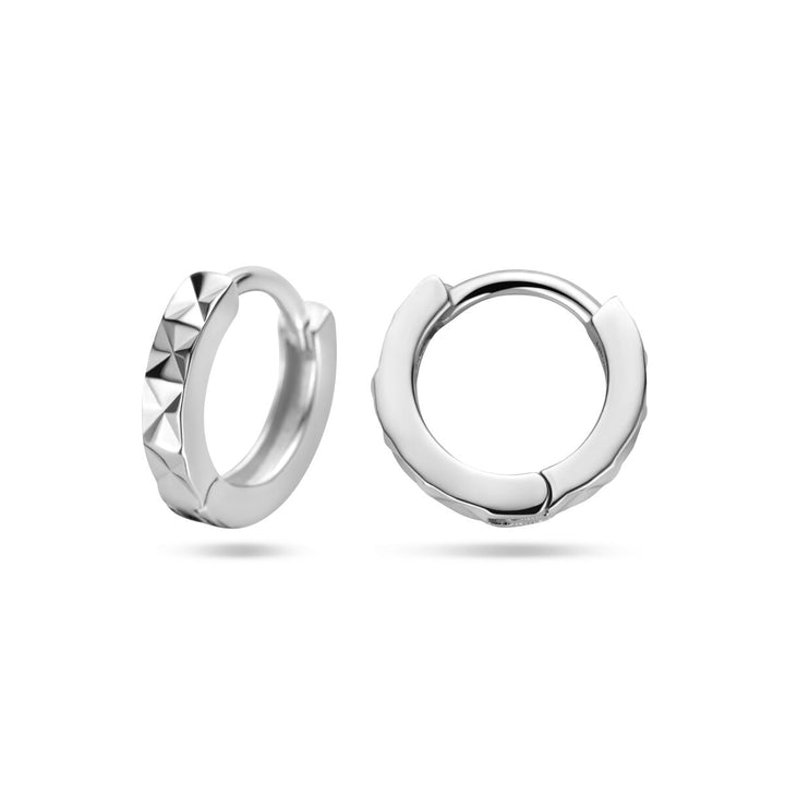 drop earrings diamond-plated silver rhodium-plated