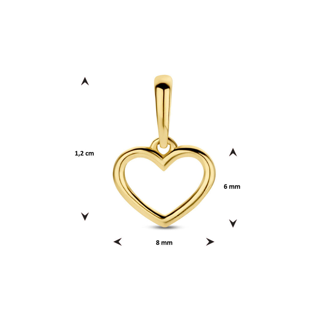 hanger hart 14K geelgoud