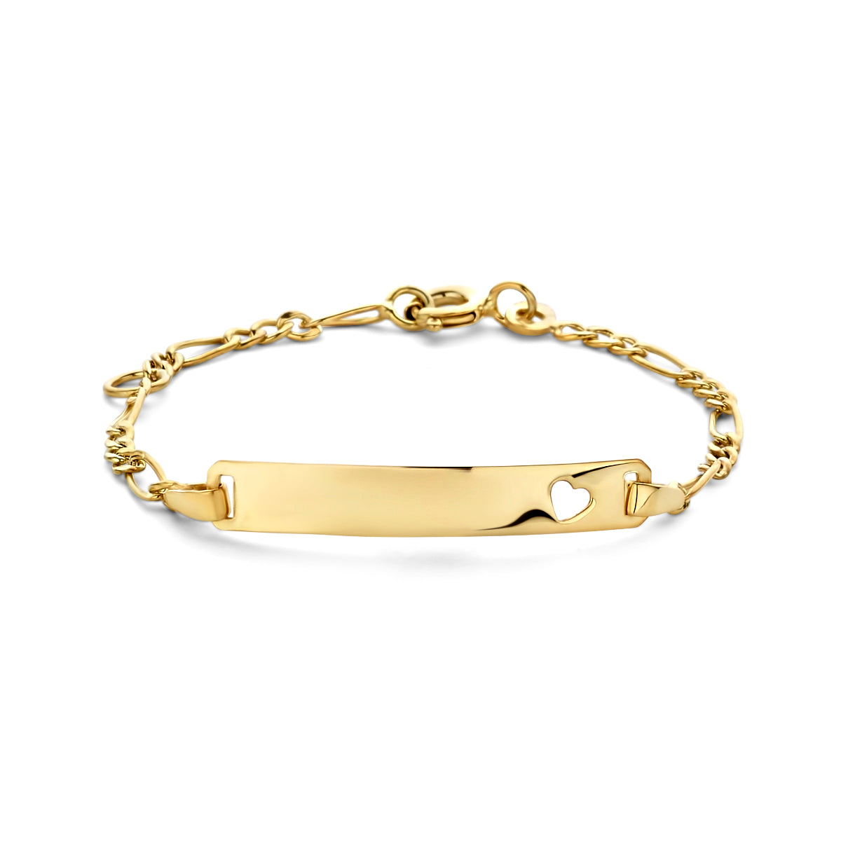 9k graveerarmband hart 9K geel