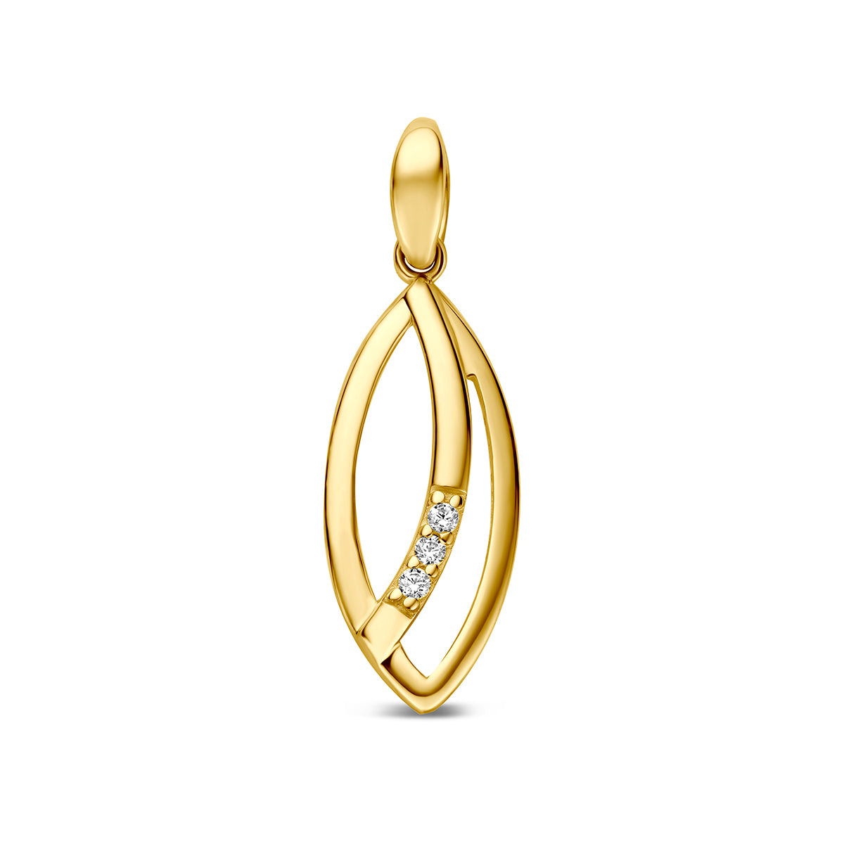 9k hanger zirkonia 9K geel