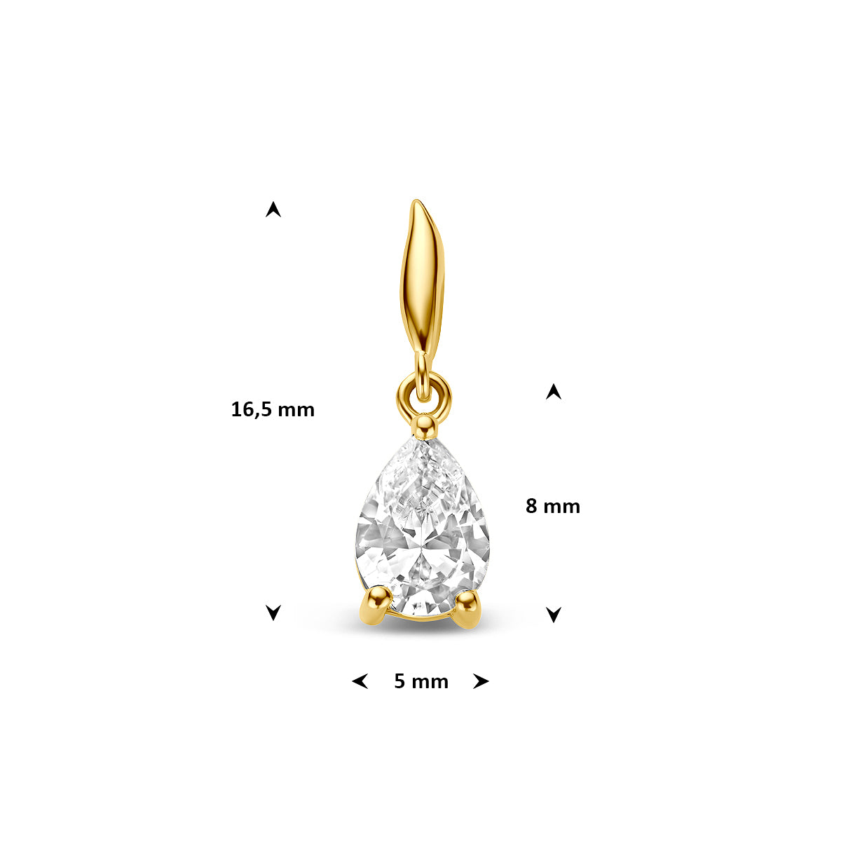 9k hanger zirkonia 9K geel