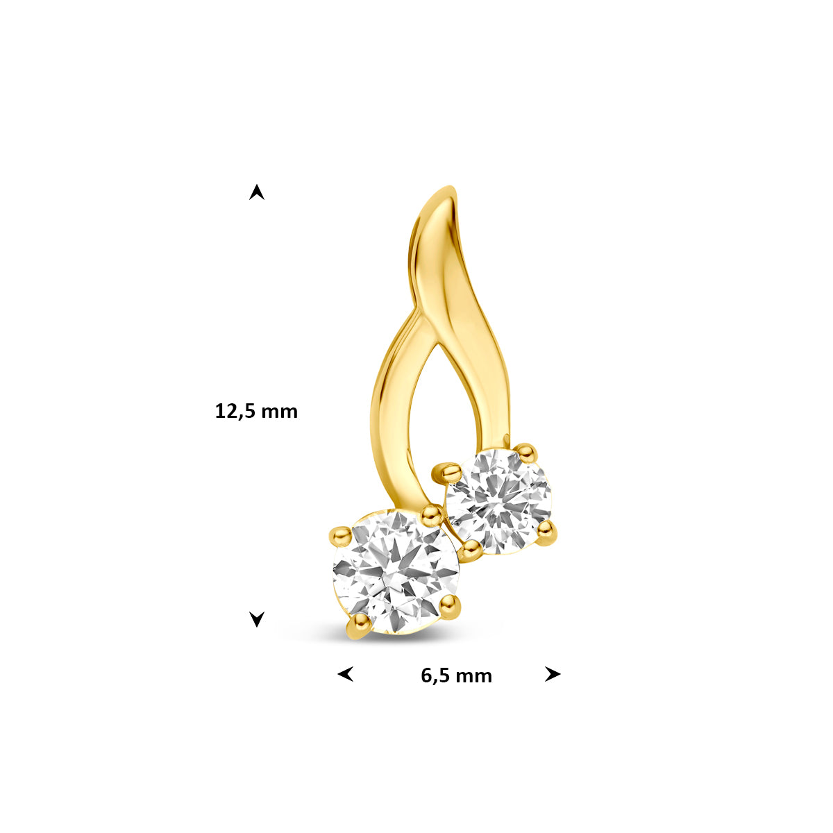 9k hanger zirkonia 9K geel