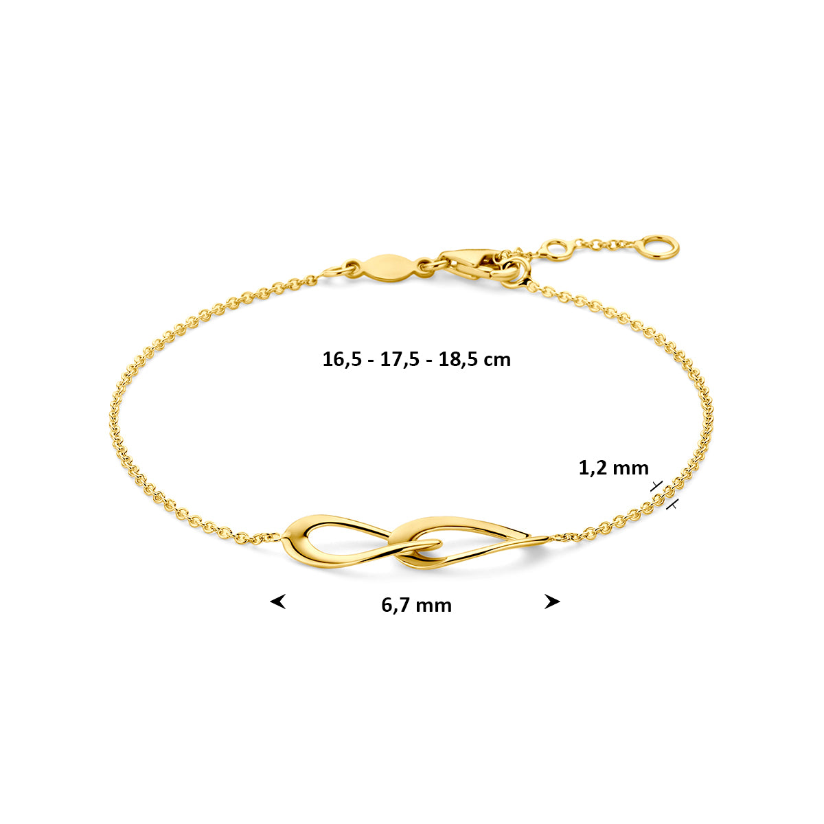 9k armband 9K geel