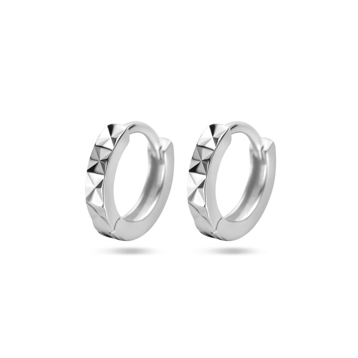 drop earrings diamond-plated silver rhodium-plated