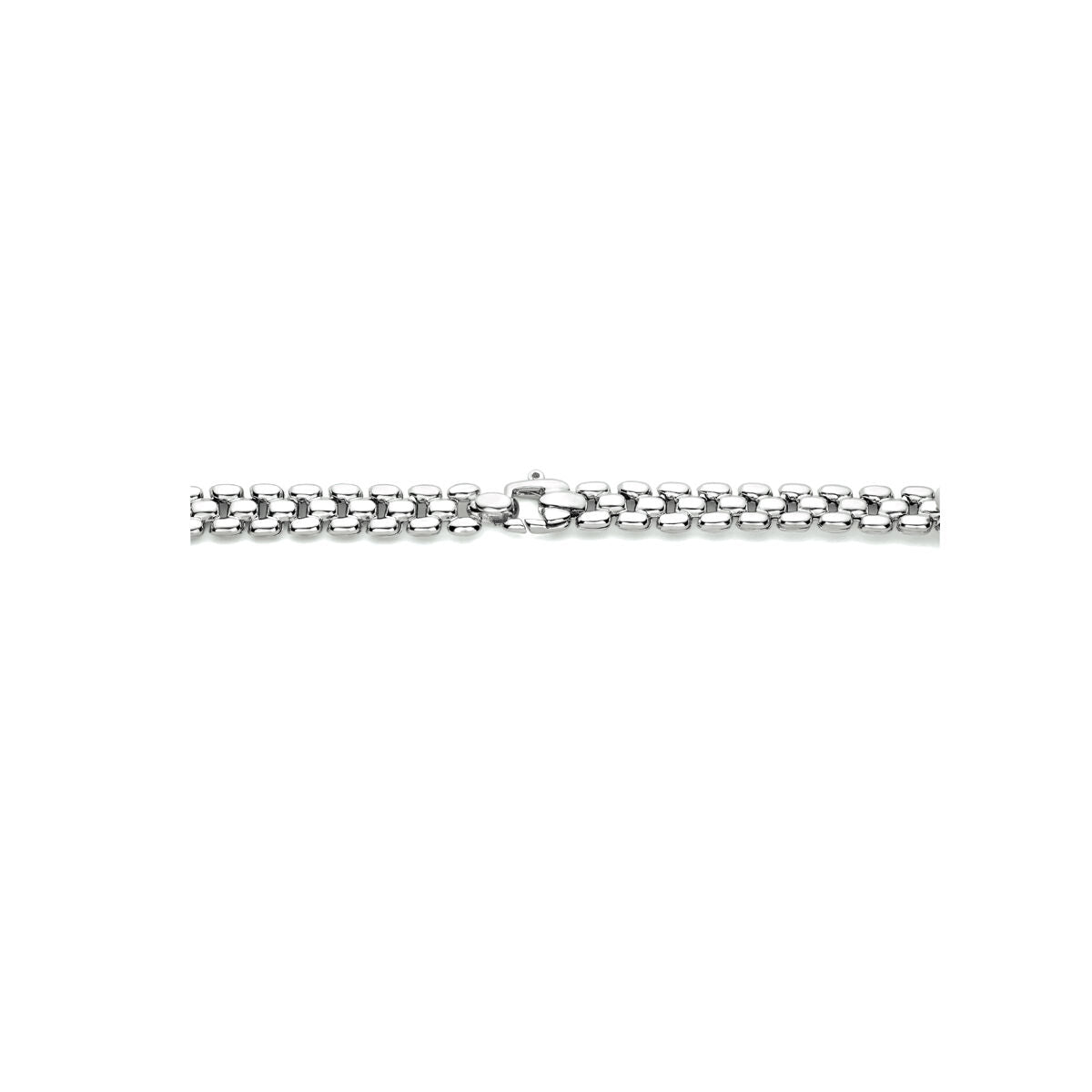 collier panter 6,9 mm 43 cm zilver gerhodineerd