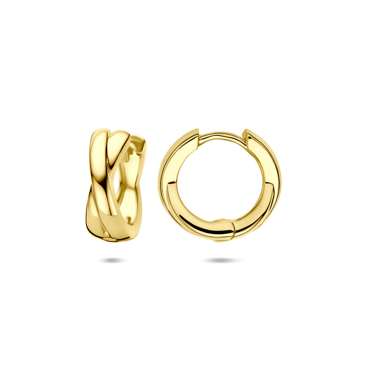 Verguld zilveren klapoorringen dames – 15 x 5.5 mm