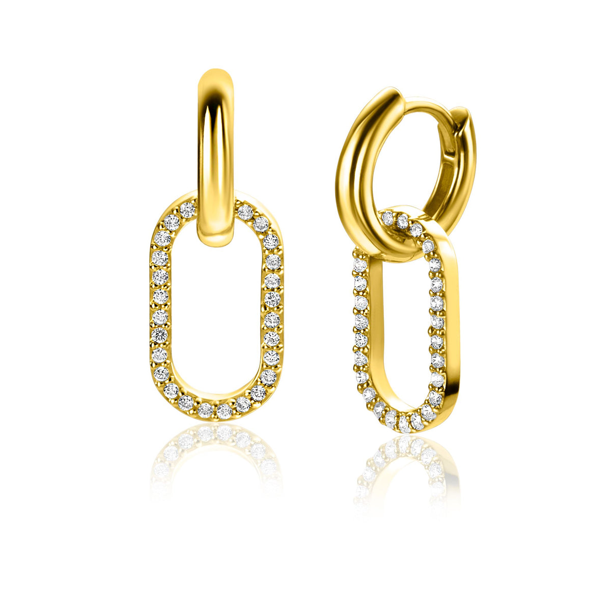 Zinzi Earrings Gold Plated Zich2444