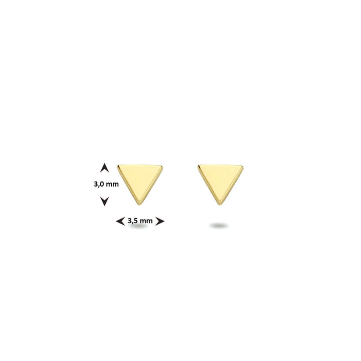 triangle earrings 14K yellow gold