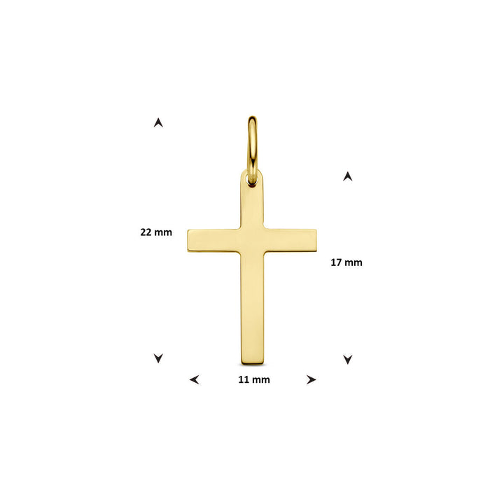hanger kruis 14K geelgoud