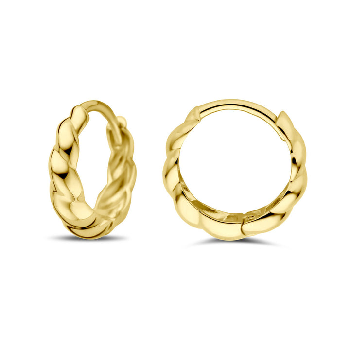 klapoorringen 13 mm 14K geelgoud