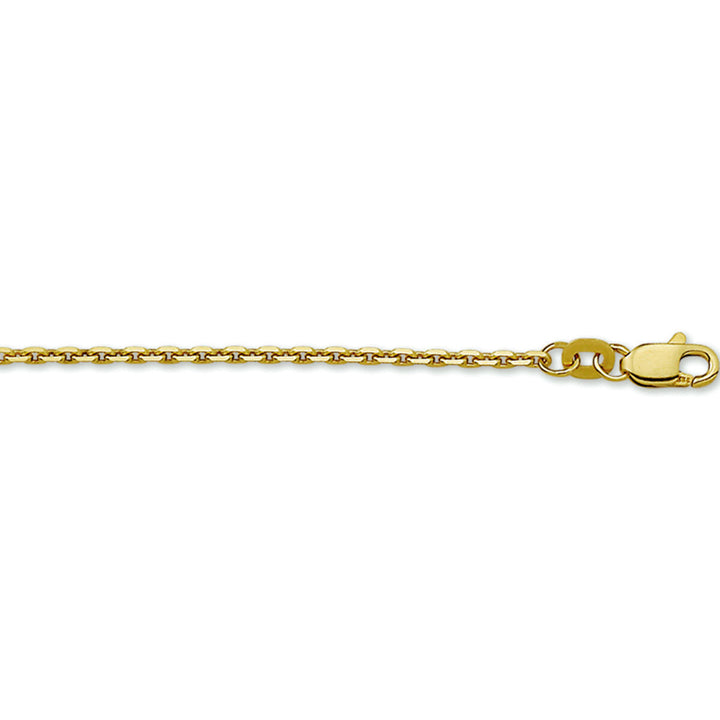 Halskette Anker diamantiert 1,6 mm 14K Gelbgold