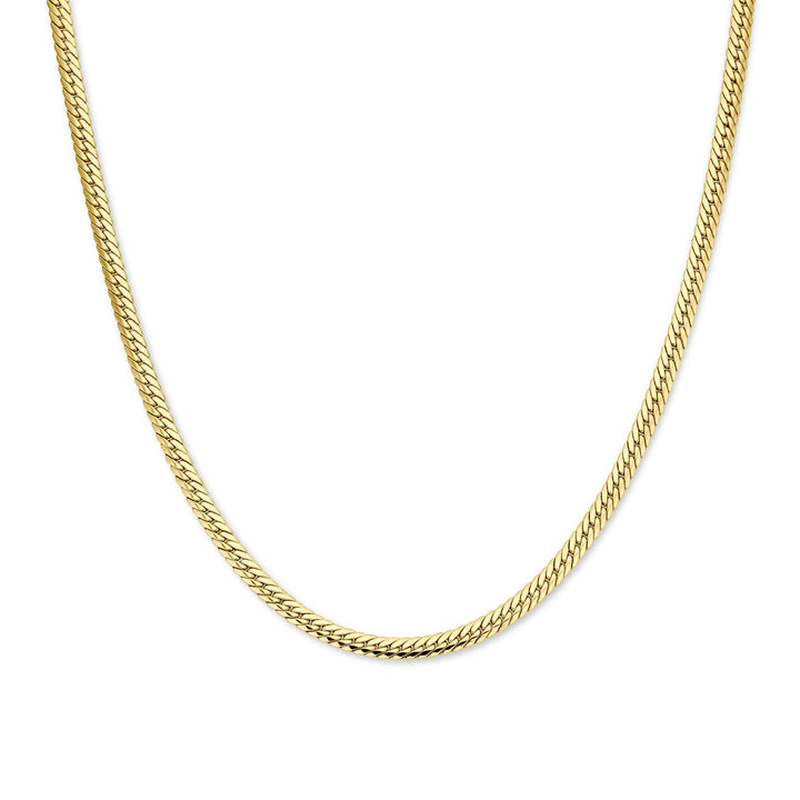 collier gourmette 5 mm 43 cm 14K geelgoud