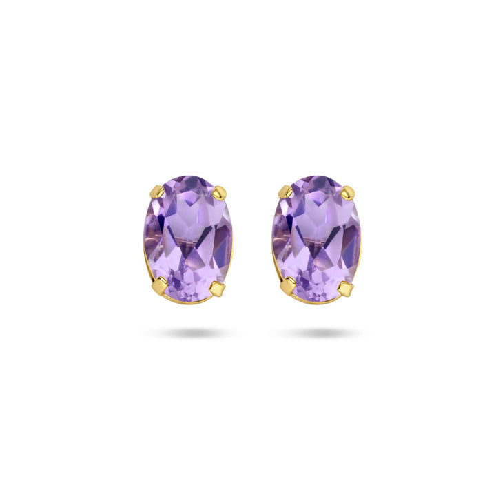 ear studs amethyst 14K yellow gold