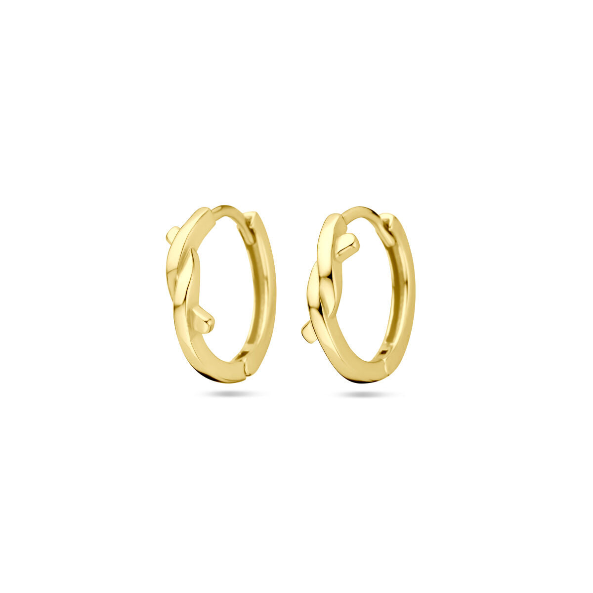 klapoorringen 12,5 mm 1 micron zilver verguld (geel)