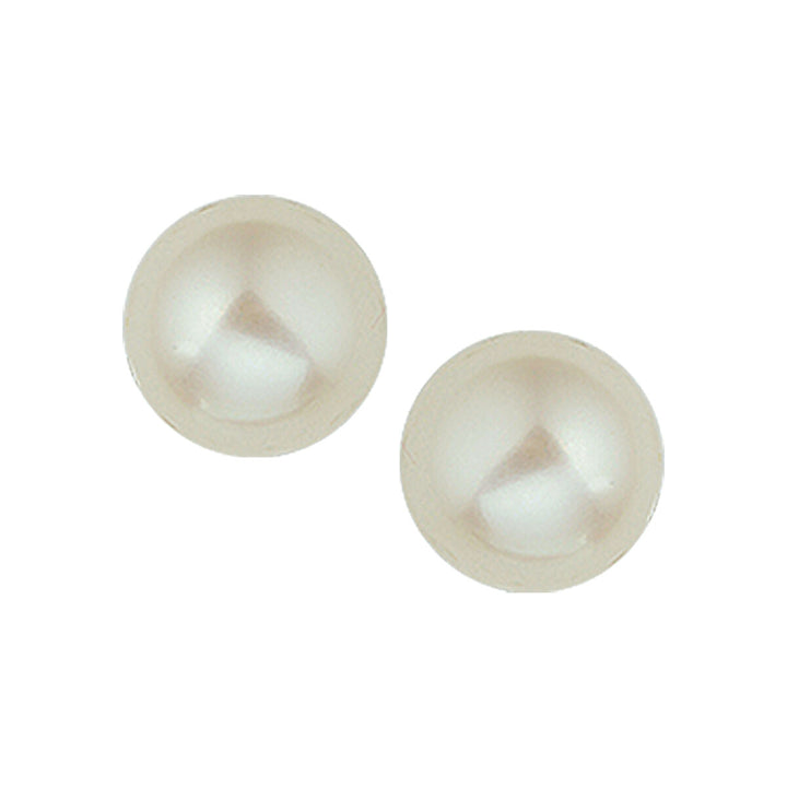 oorknoppen parel zilver gerhodineerd