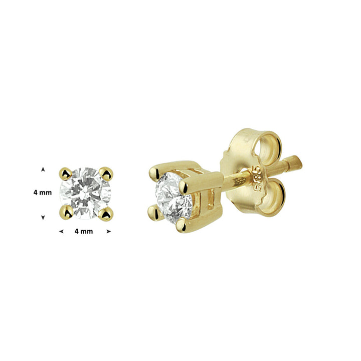 ear studs diamond 0.40ct (2x0.20ct) h si 14K yellow gold