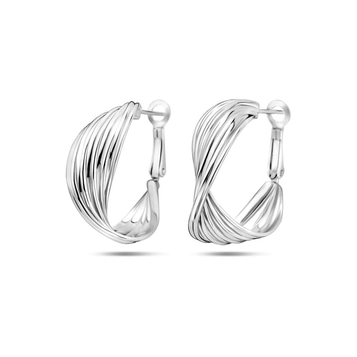 oorringen 31 mm zilver gerhodineerd