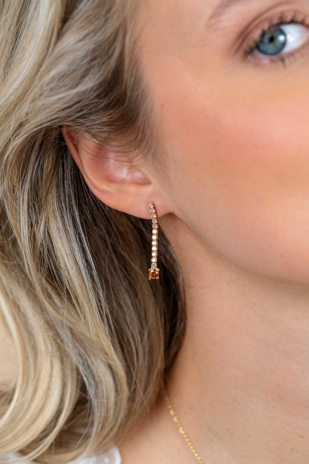 26mm ZINZI gold plated tennis oorstekers