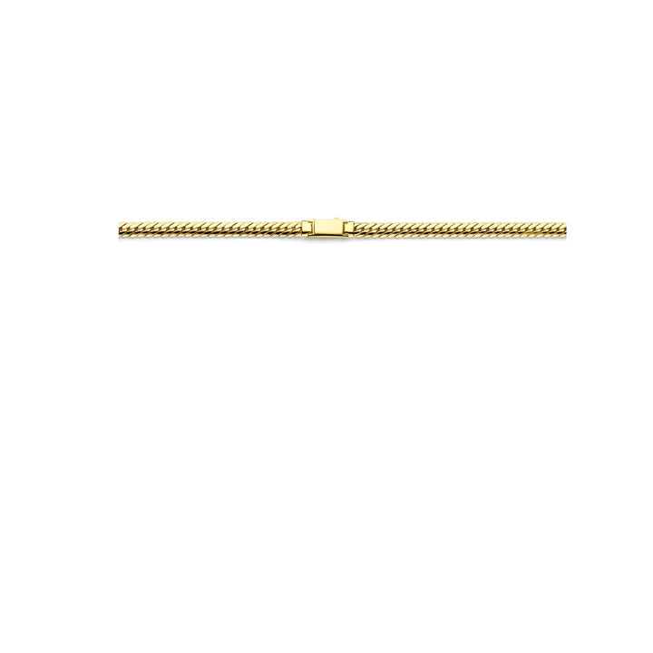 collier gourmette 5 mm 43 cm 14K geelgoud