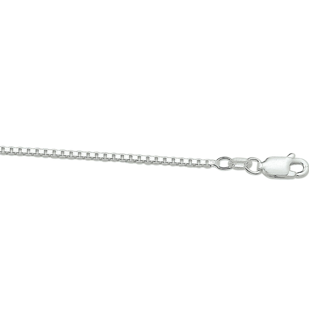 Venezianische Halskette 1,4 mm Silber rhodiniert