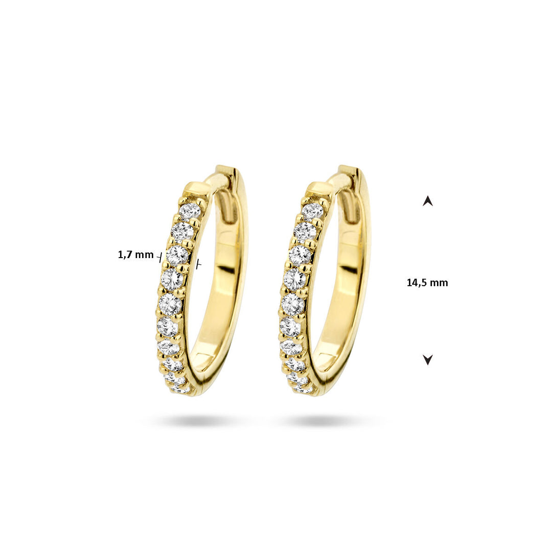 Ohrhänger Diamant 0,23ct (2x0,115) h p1 14K Gelbgold