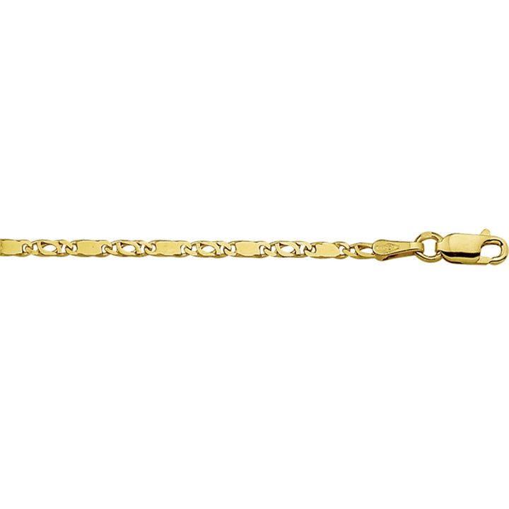 Falkenauge-Armband mit Abstandshalter, 2,1 mm, 14 Karat Gelbgold