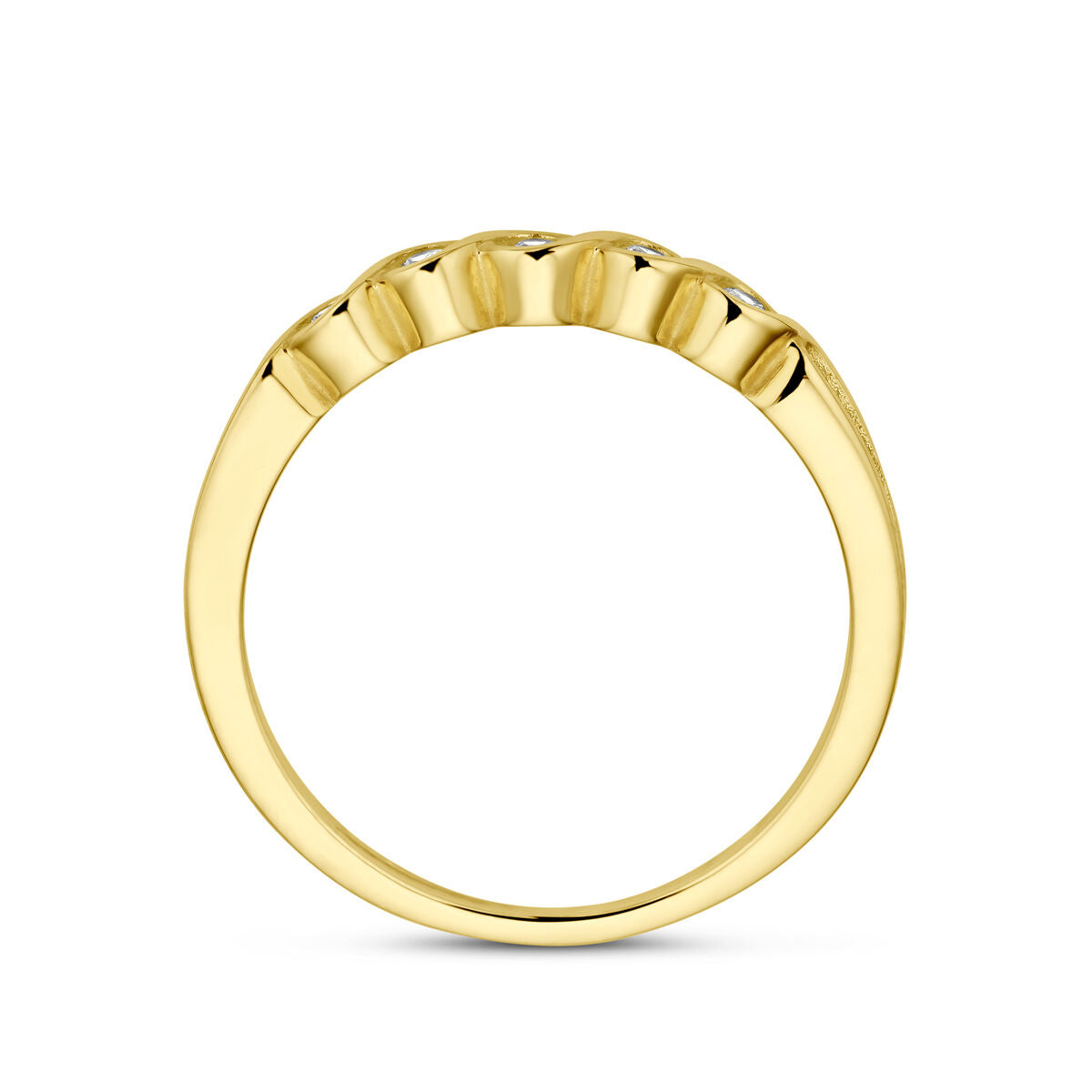 ring zirconia 14K yellow gold