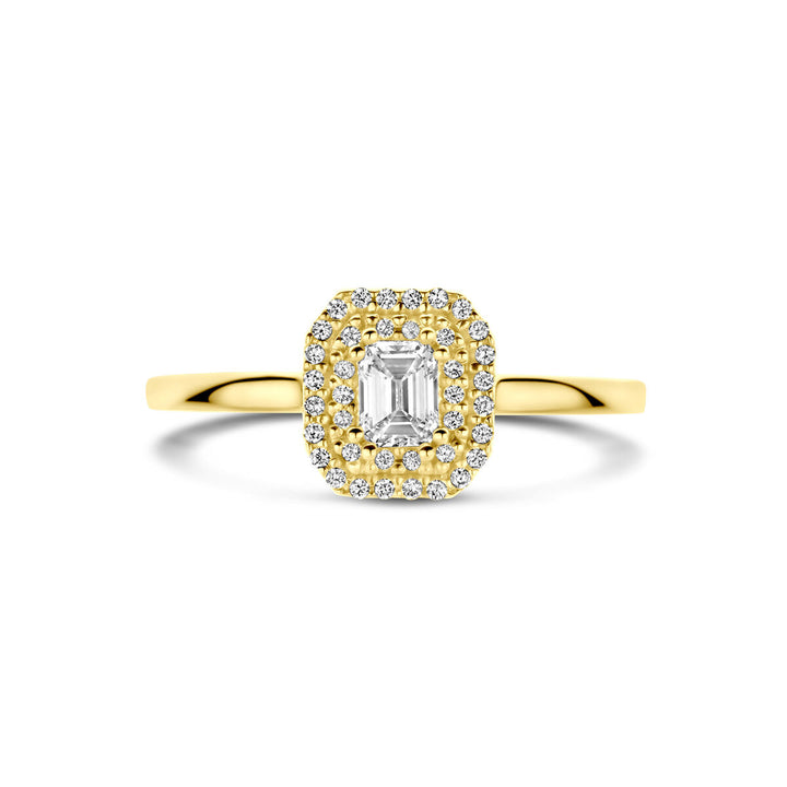 ring diamant 0.36ct h si 14K geelgoud