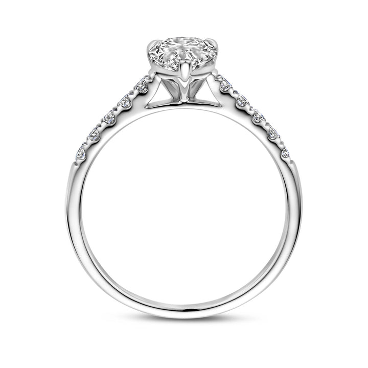 ring lab grown diamant 1.22ct h si 14K witgoud