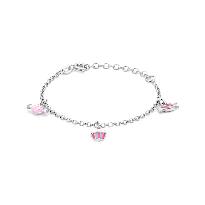 Zilveren kinderarmband – gerhodineerd 925 zilver met kleuraccenten