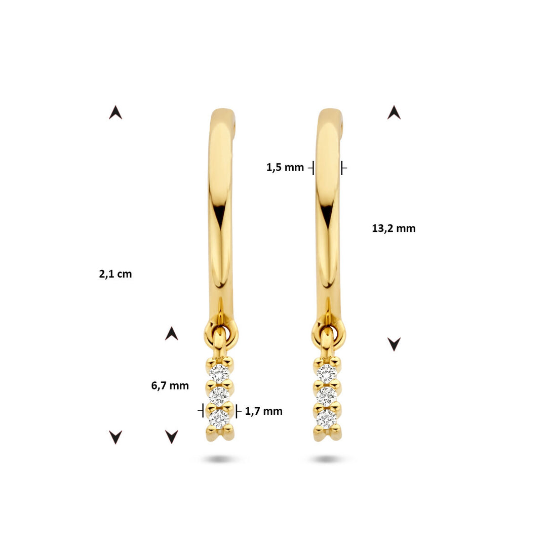 Ohrstecker Diamant 0,05 ct (2x0,025 ct) h si 14 K Gelbgold