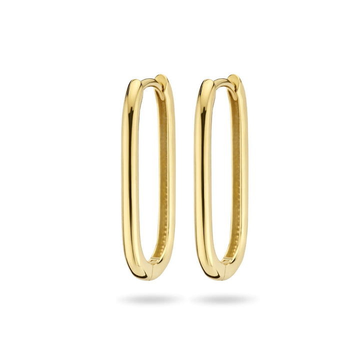 drop earrings paper clip 14K yellow gold