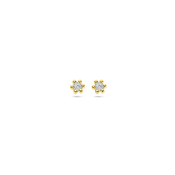 ear studs diamond 0.04ct (2x 0.02ct) h p1 14K yellow gold