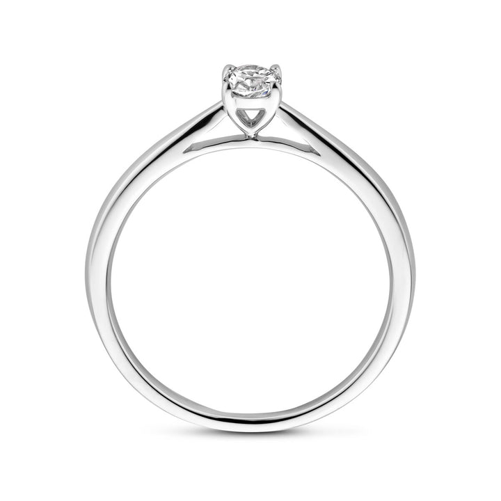 ring lab grown diamant 0.25ct h si 14K witgoud