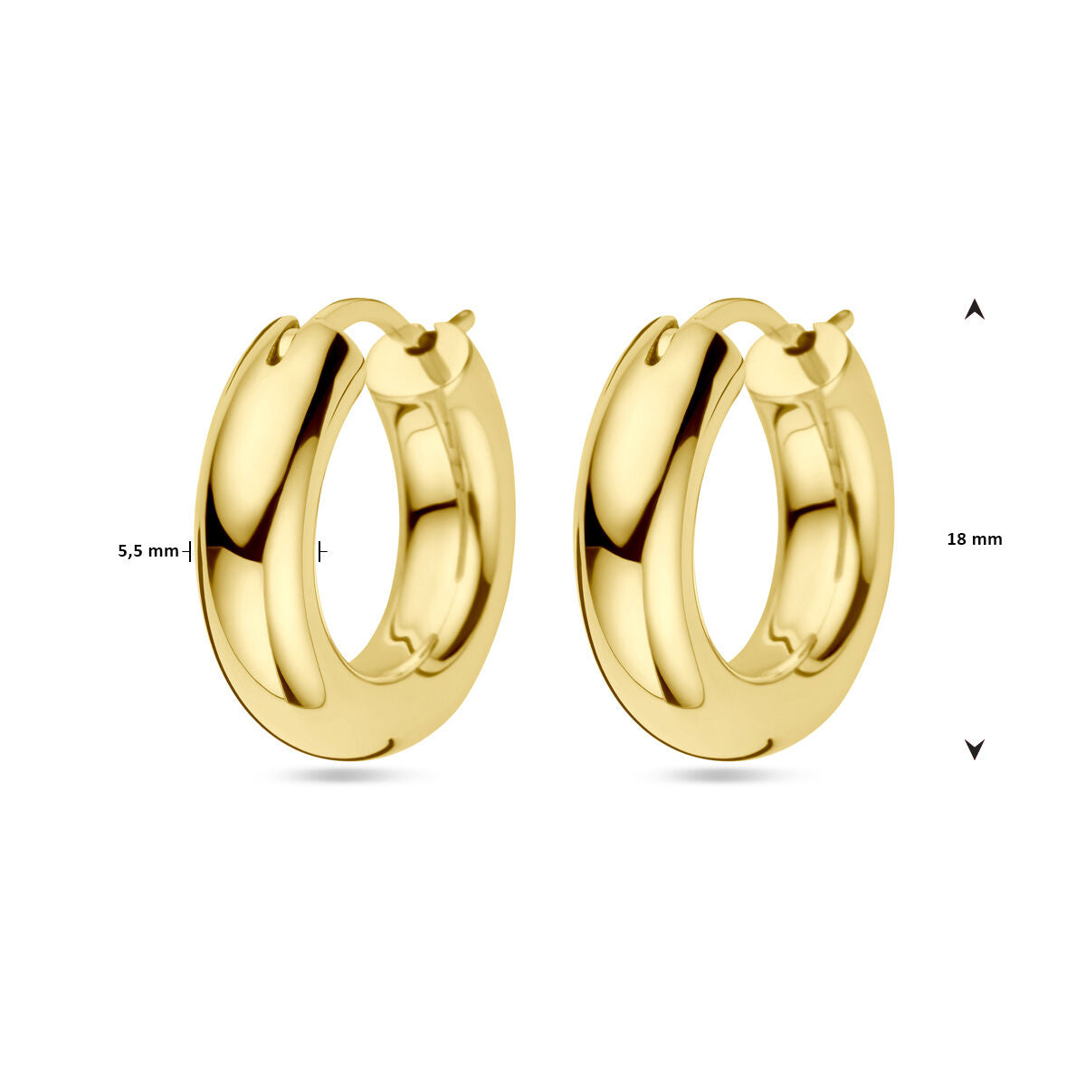 earrings 1 micron silver gold plated (yellow)