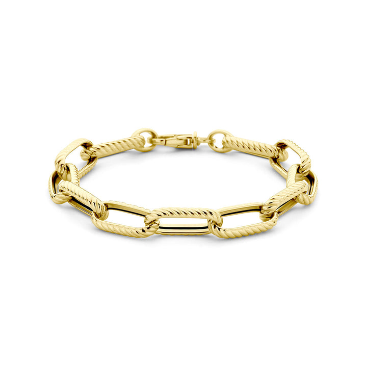 Gold bracelet ladies paper clip 14K