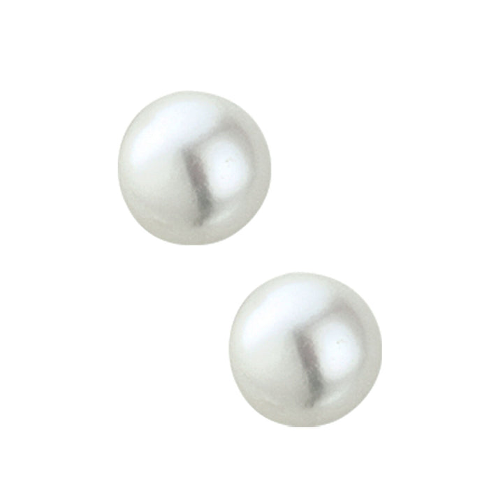 pearl ear studs 14K yellow gold