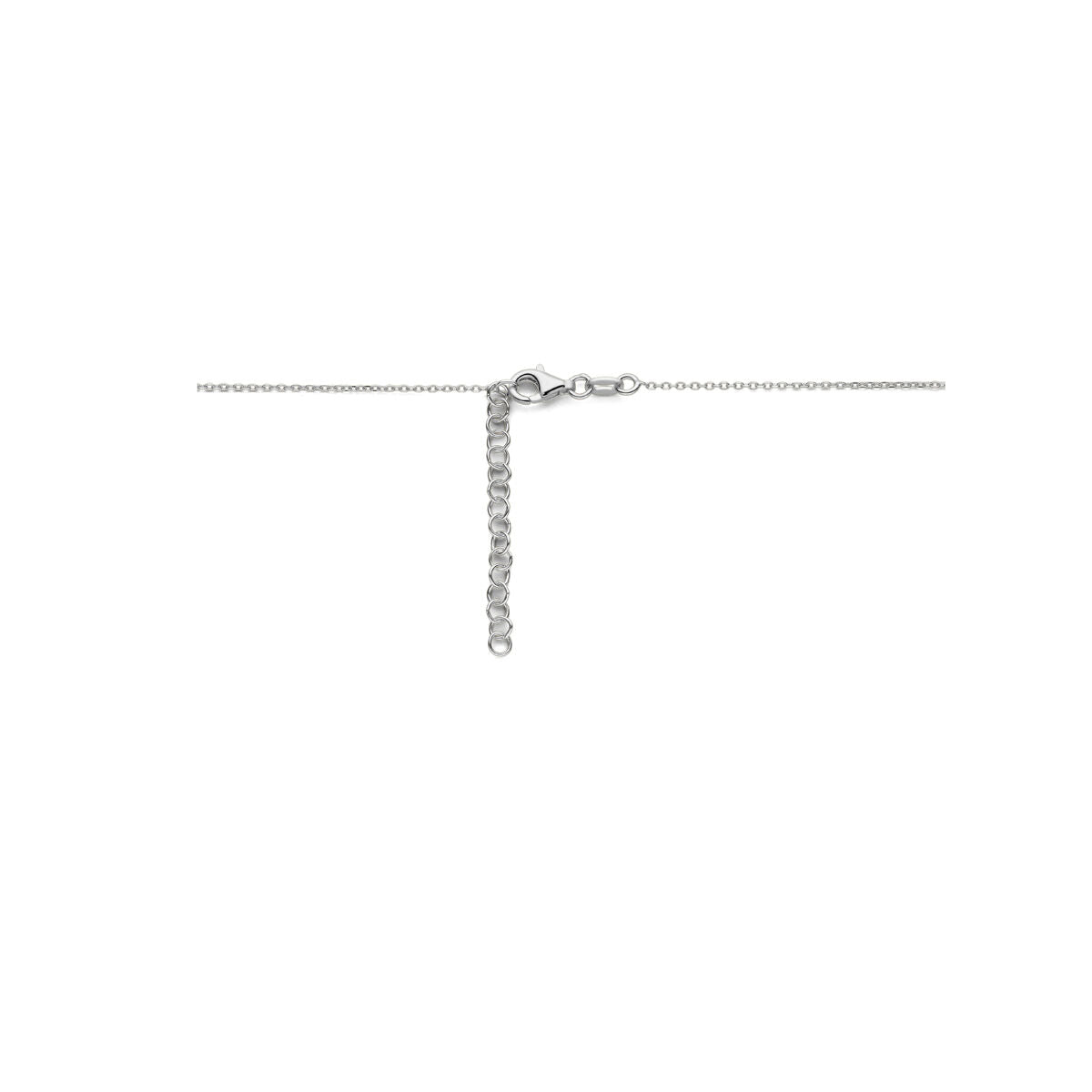necklace hearts 41 + 4 cm silver rhodium plated