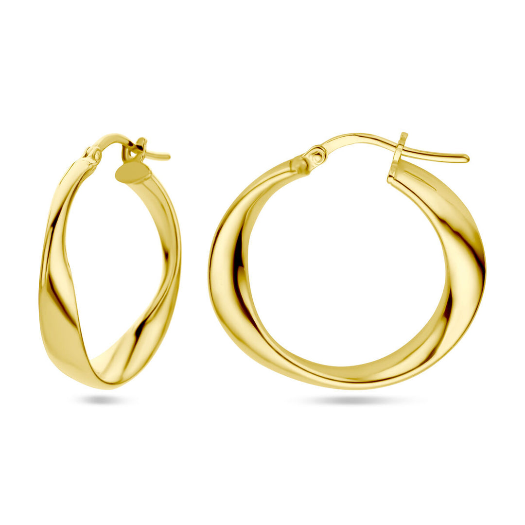 oorringen 1 micron zilver verguld (geel)