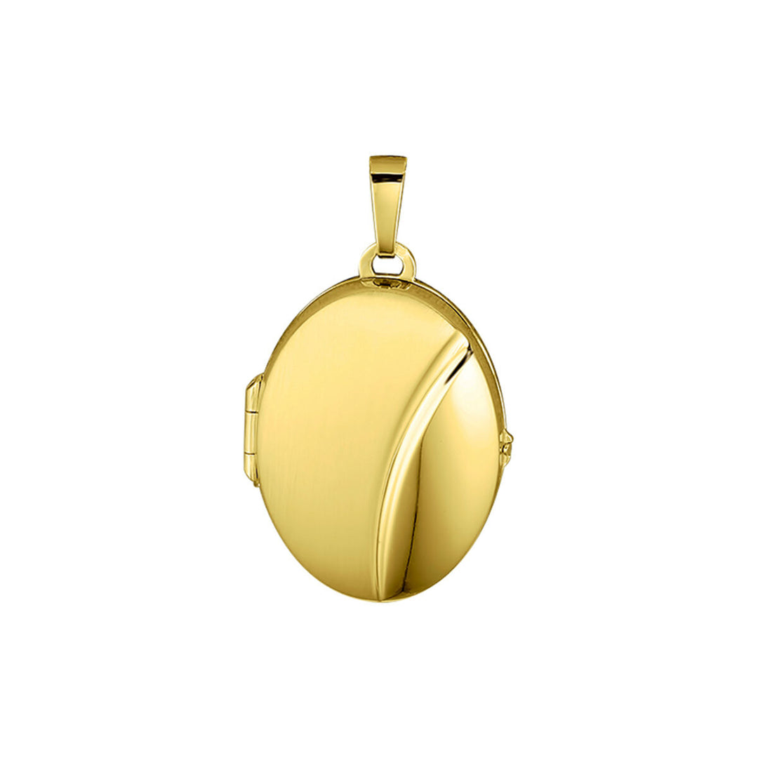 medallion poly/matt 14K yellow gold