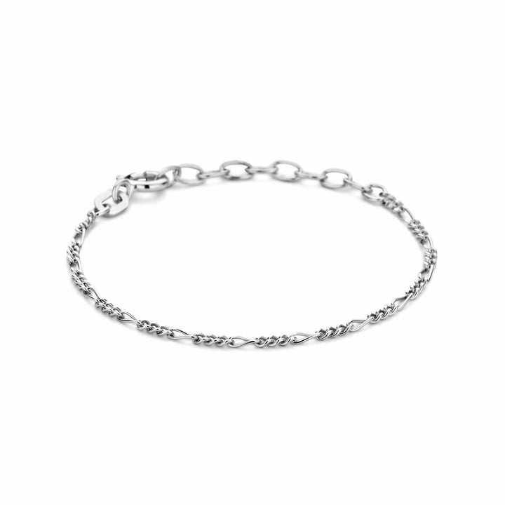 bracelet figaro 1.8 mm silver rhodium plated