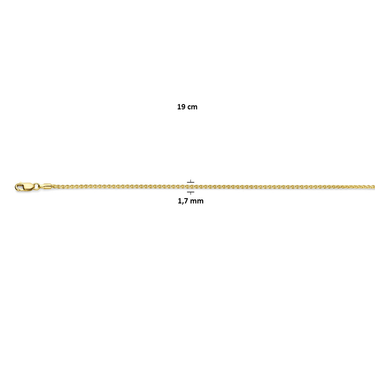 armband vossestaart 1,7 mm