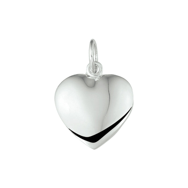 pendant heart silver white